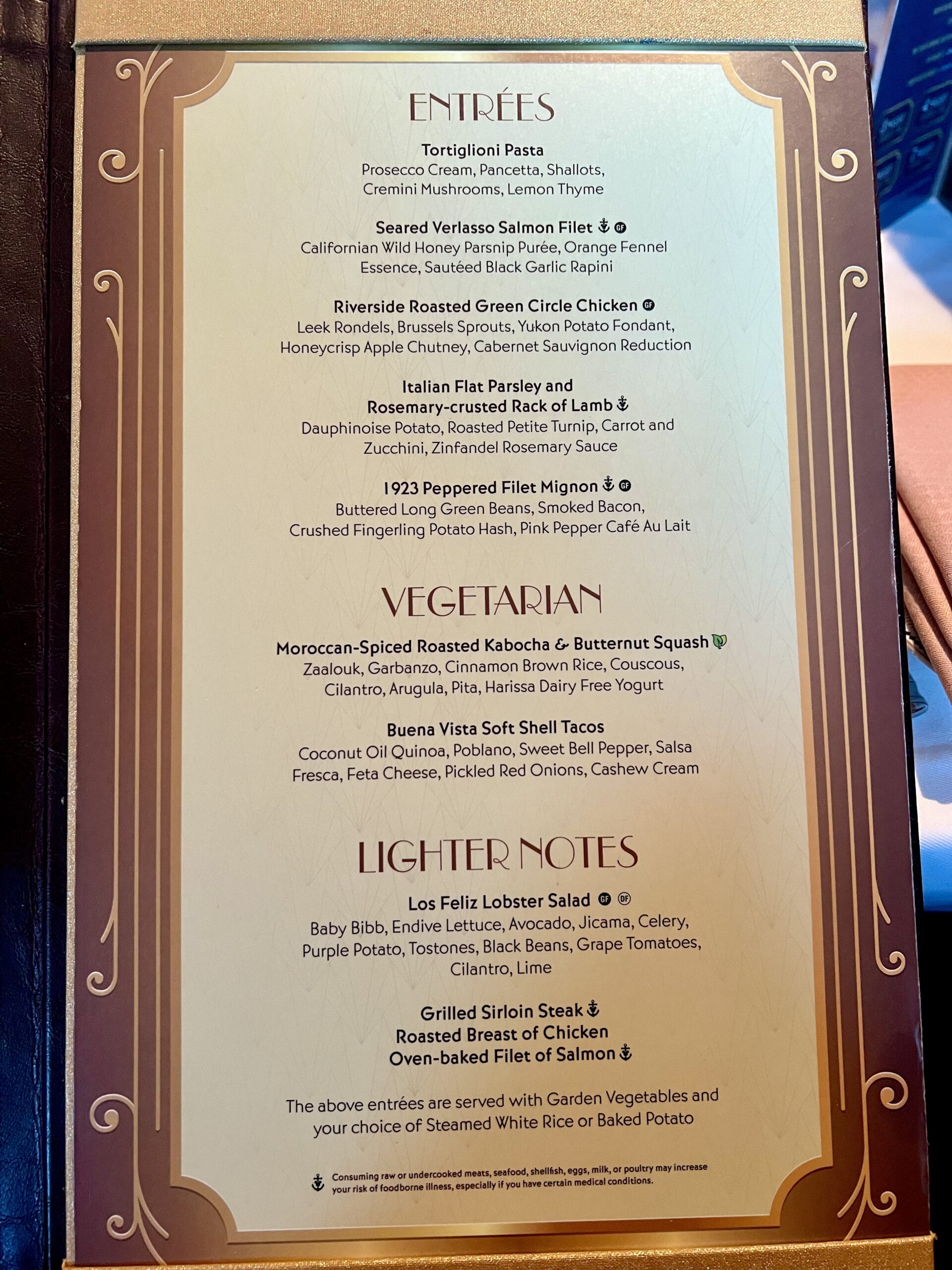 Disney Cruise Wish Food Restaurant Dining Menu Plan The Best Vacation