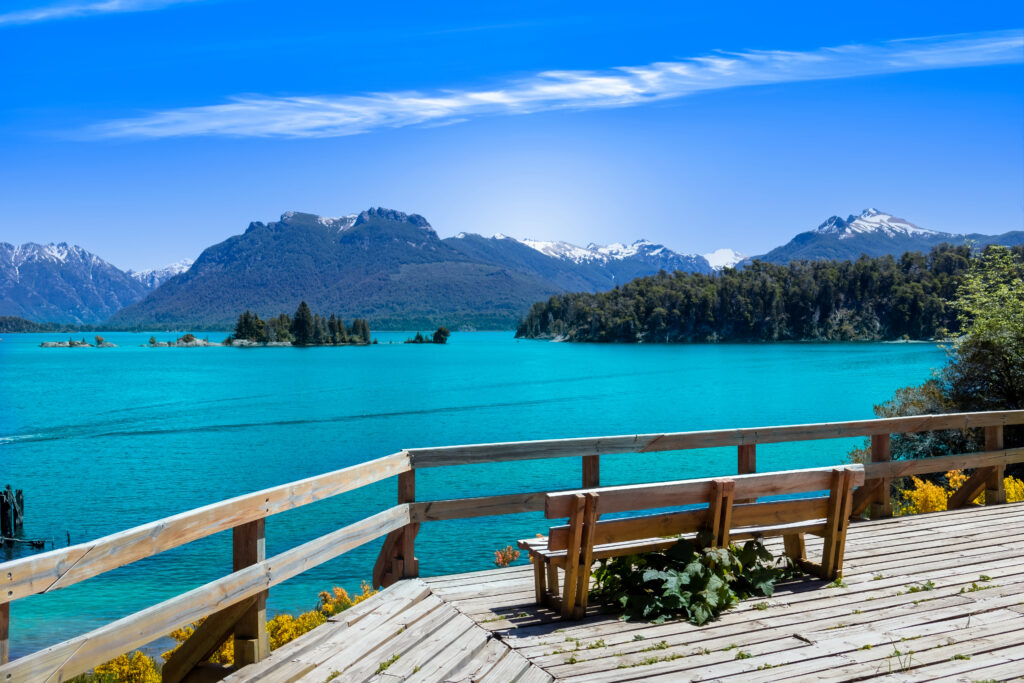 Argentina, Patagonia, Bariloche Island Isla Victoria and Arrayanes forest scenic landscapes.