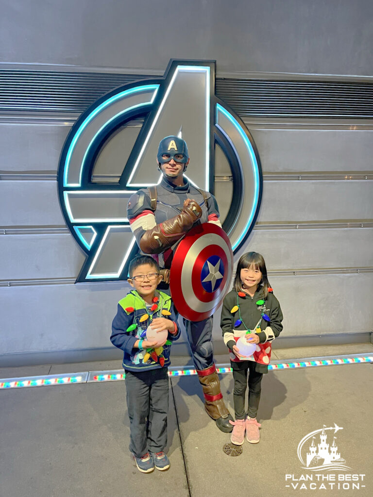 Avenger's Campus at Disneyland California Adventure Park is a great place to meet Marvel characters like Captain America