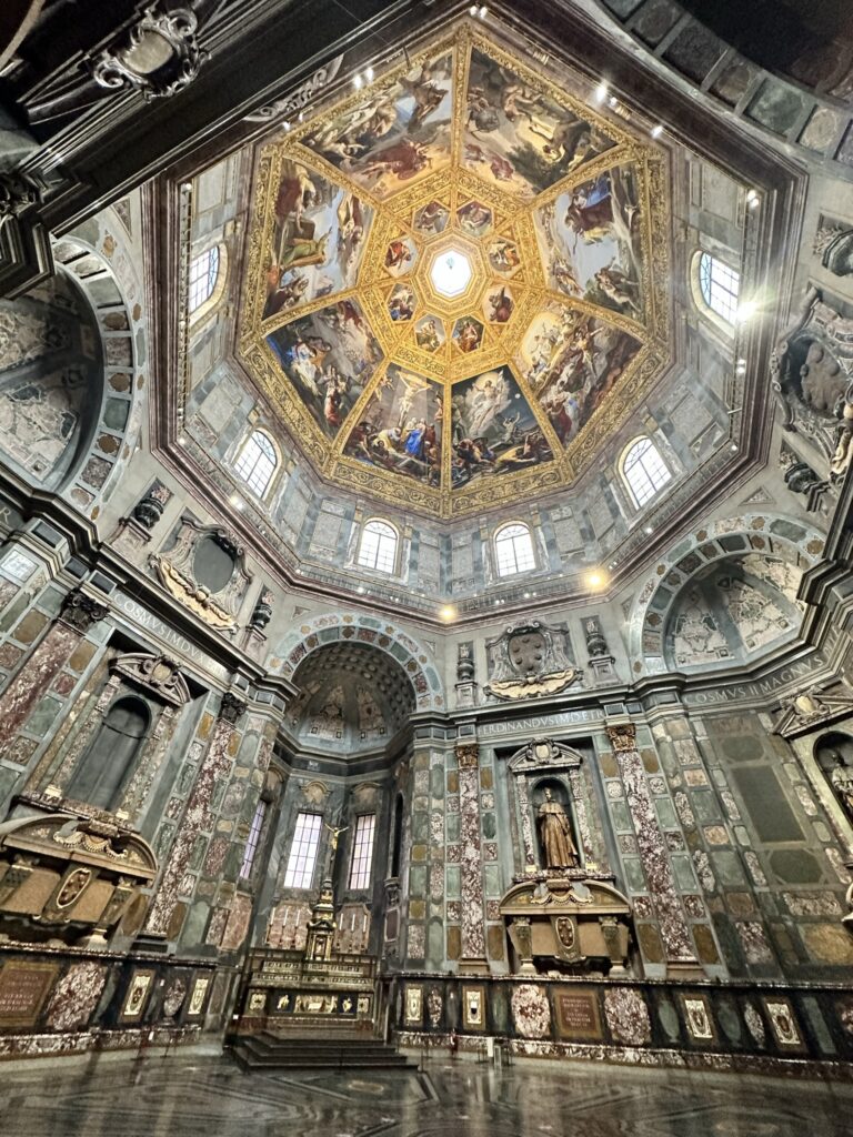 Medici chapel in Florence was built by Michelangelo and Buontalenti between the sixteenth and seventeenth centuries.