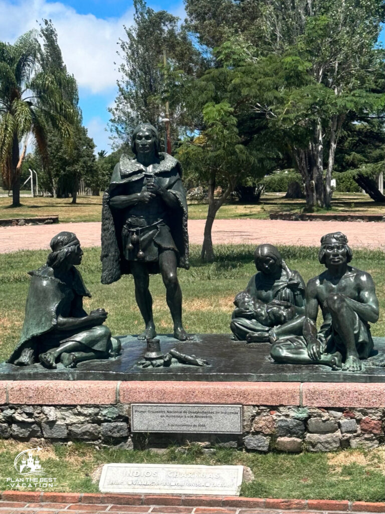 Statue of Last Four Indigenous People of Uruguay