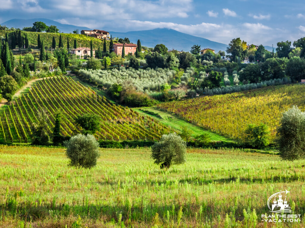 beautiful italian countryside in tuscany