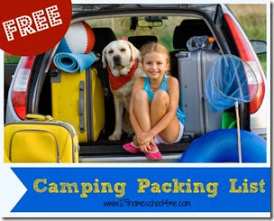 camping with kids checklist