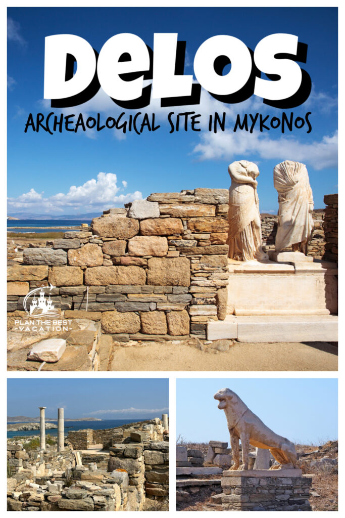 delos archaelogical site in mykonos greece