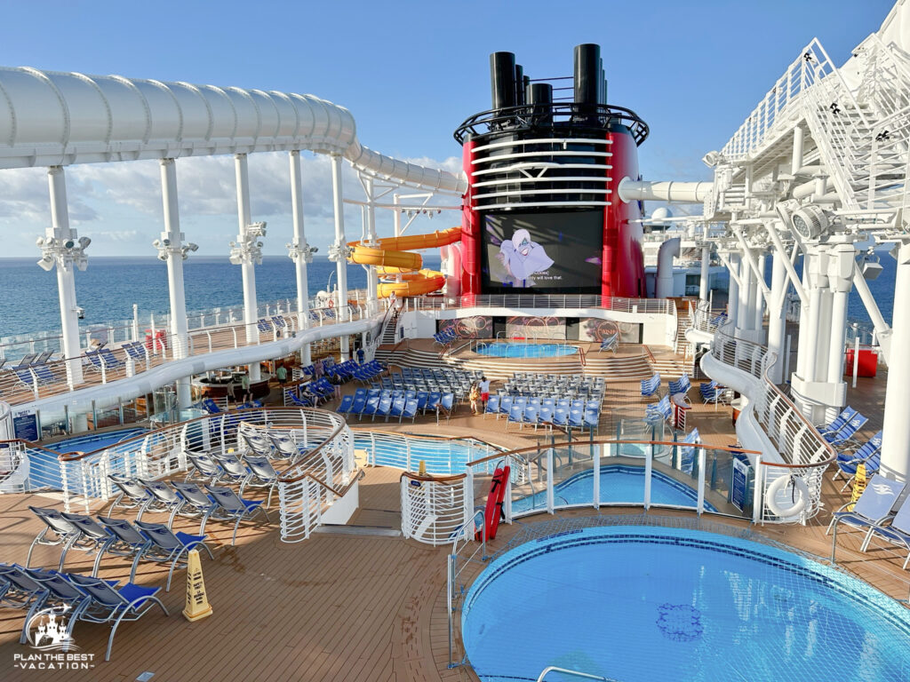 disney cruise movies on funnel vision, on demand for free in stateroom, in the movie theatres on board