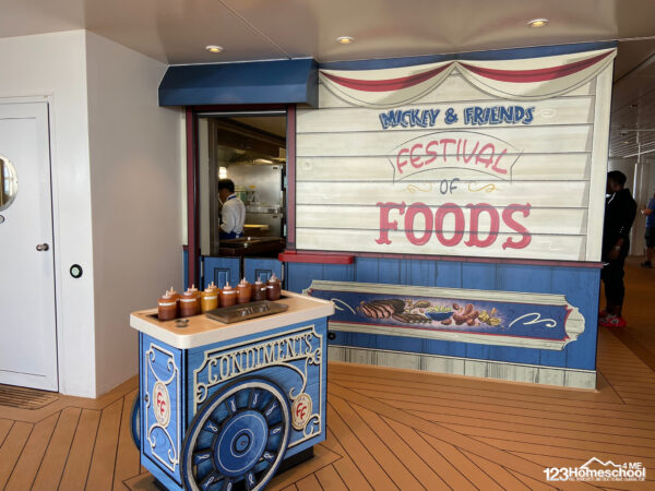 disney wish pool deck food- mickey and friends festival of foods