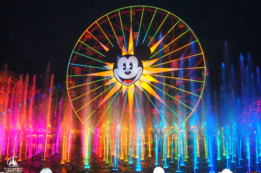 World of Color nightime show at Disneyland California Adventure Park