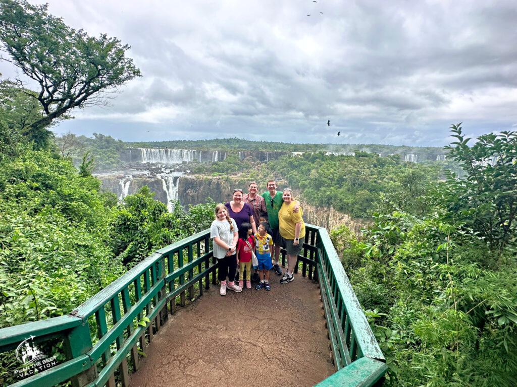 dramatic overlook of iguassu falls brazil side