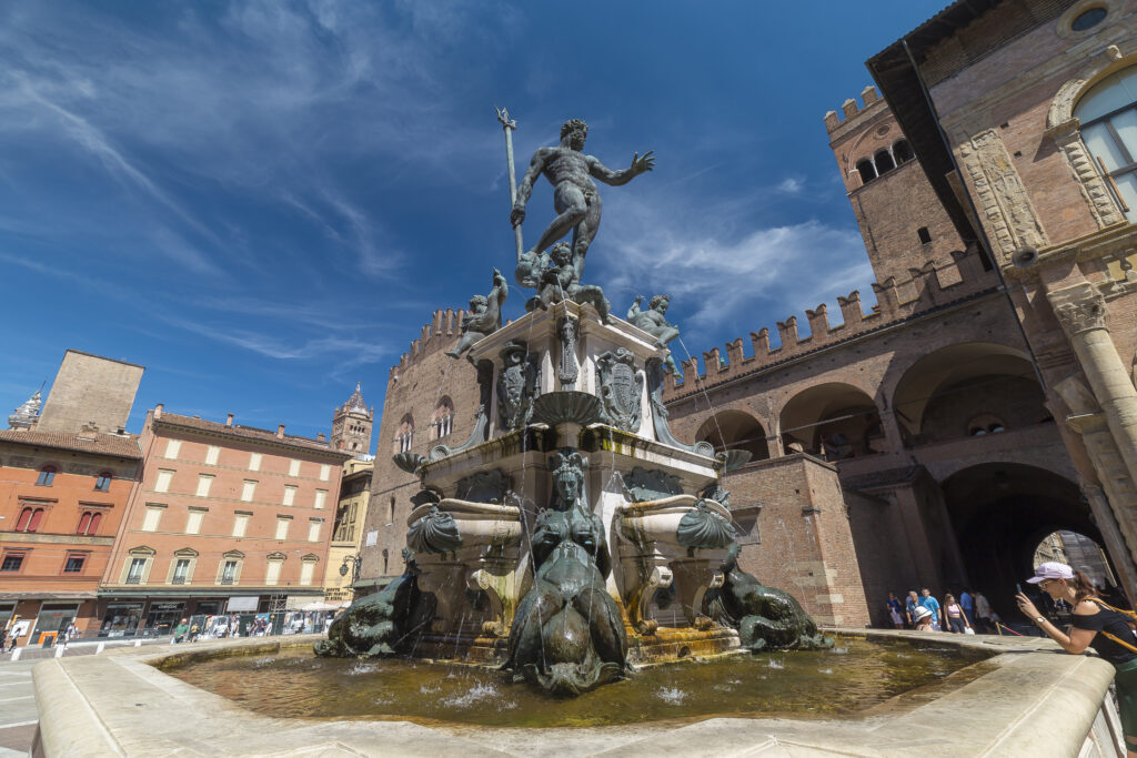 fountain of neputune in Palazzo Comunale bologna italy