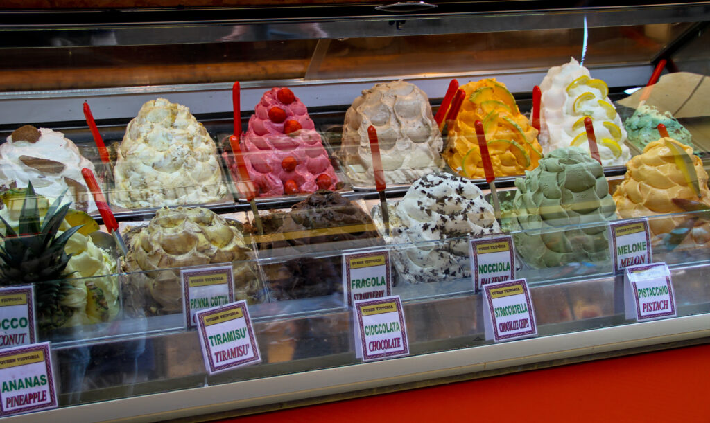 gelato from a gelataria in florence italy