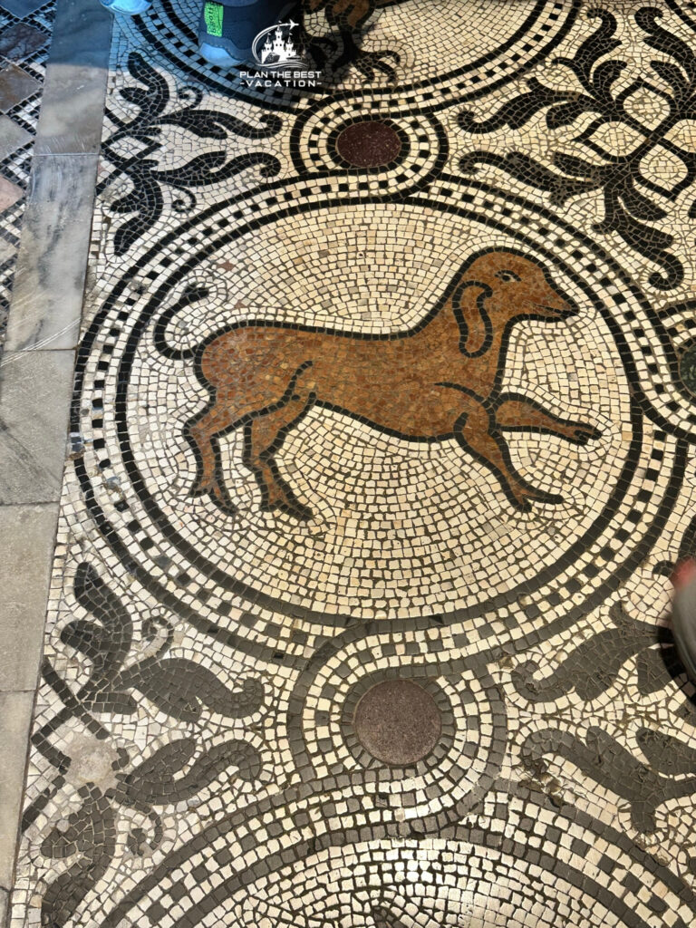 mosaic floor on st peters basilica church in venice italy