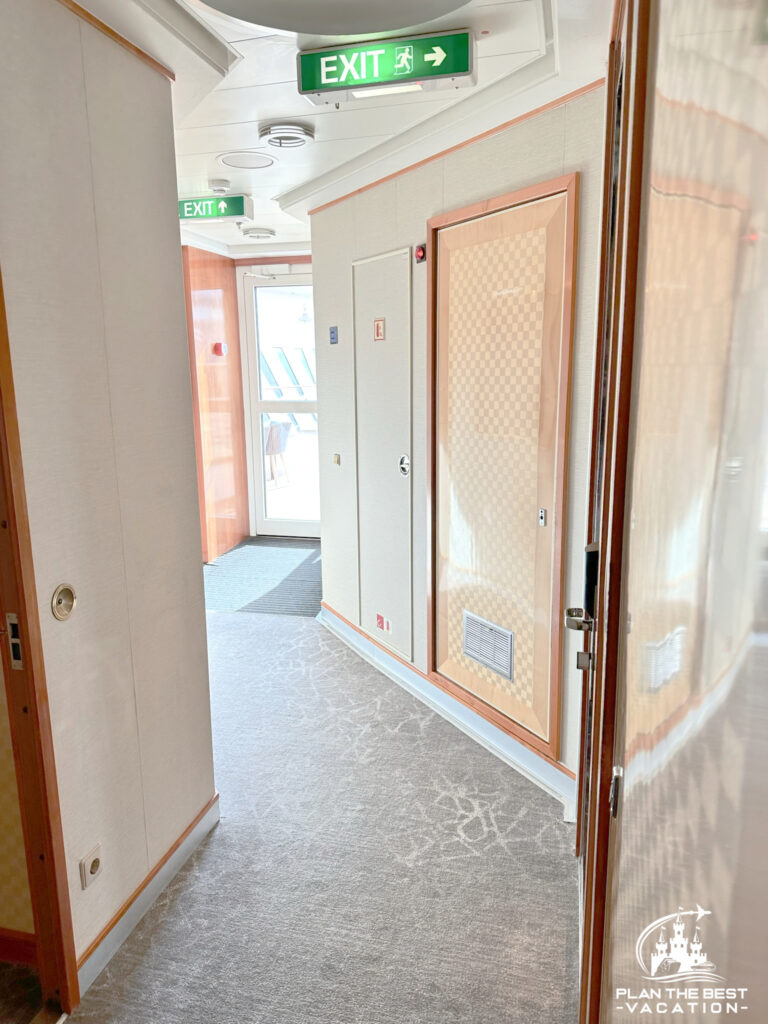 norweigan star 3 bedroom garden villa suite hallway to private outdoor space