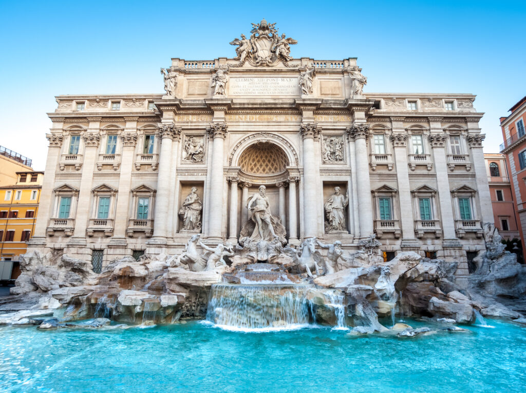 trevi fountain in rome italy