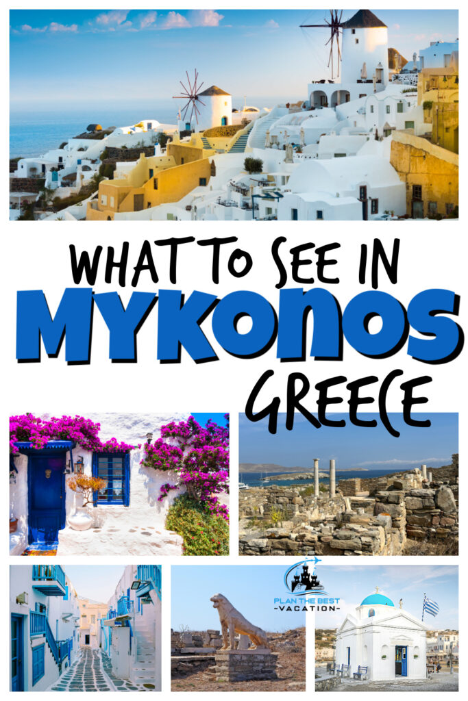 Discover the beauty of Mykonos through its picturesque beaches, white buildings with blue accents, historic sites, and famous windmills.
