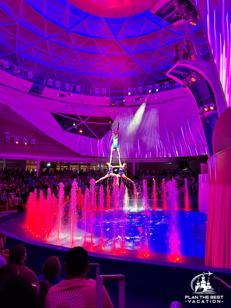 Aqua Action show in the aqua dome on the icon of the seas royal caribbean 2024