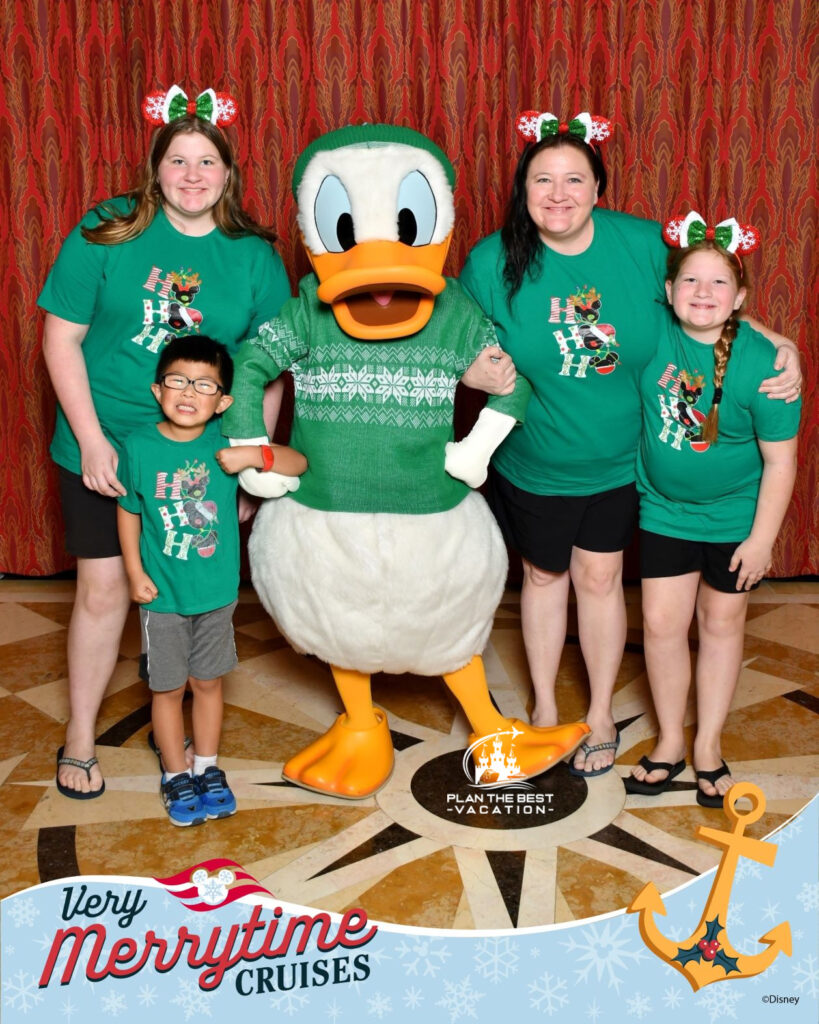 very merrytime cruise character interactions donald in green sweater