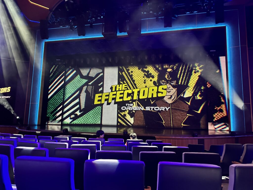 the effectors super hero musical on icon of the seas