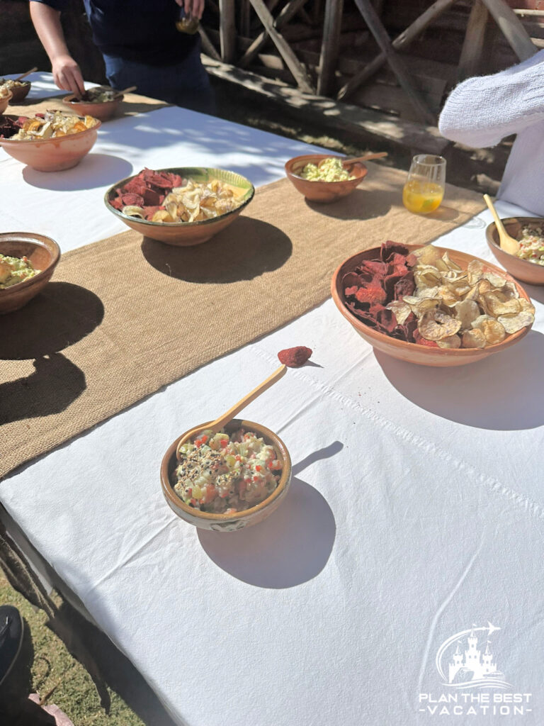 chips and salsa and guac appetizer for lunch in cusco peru on ABD tour