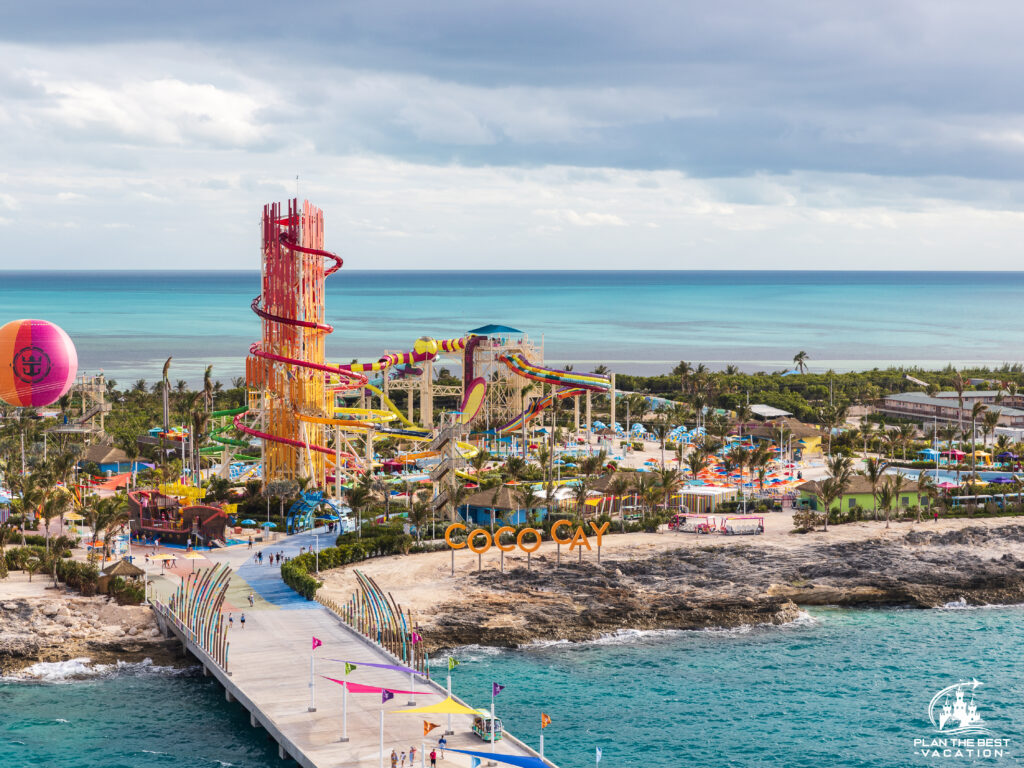 cococay thrill island waterrpark on royal caribbean private island in the bahamas