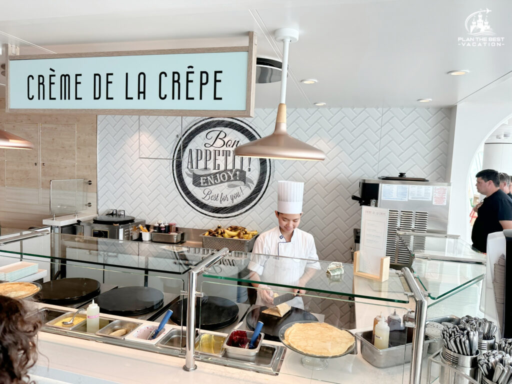 crepe station in aqua dome market on icon of the seas