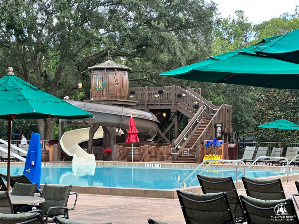 disney world fort wilderness pool with waterslide