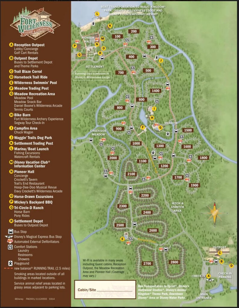 fort wilderness campground map