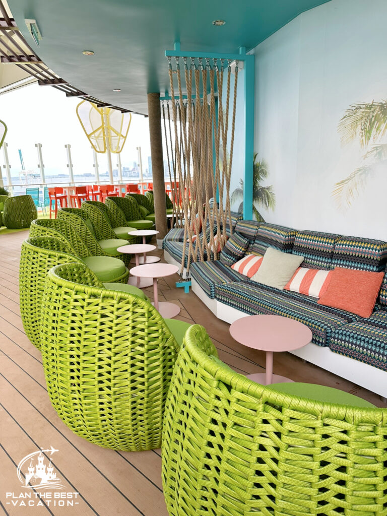 fun comfy places to sit and relax on Royal Caribbean Icon of the Seas deck 16