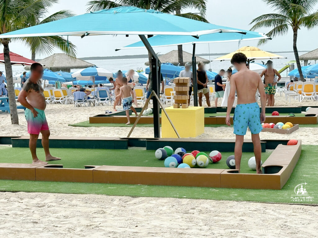 fun games at the beach on royal caribbean coco coay