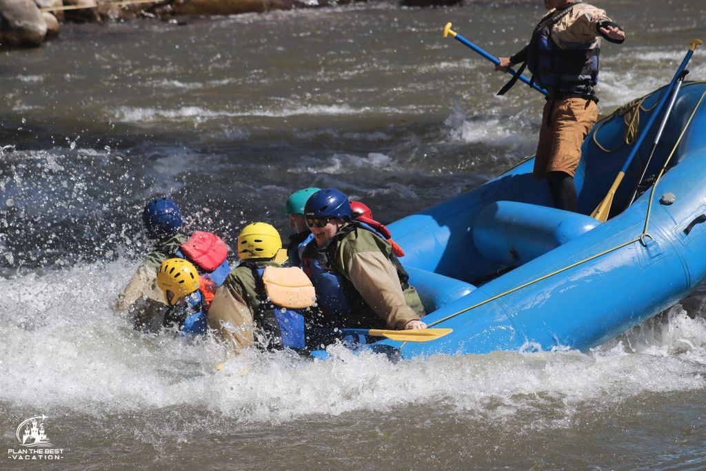 getting wet on rafting trip in peru