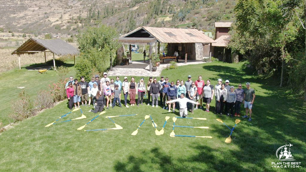 group picture after rafting where we got changed and had a snack