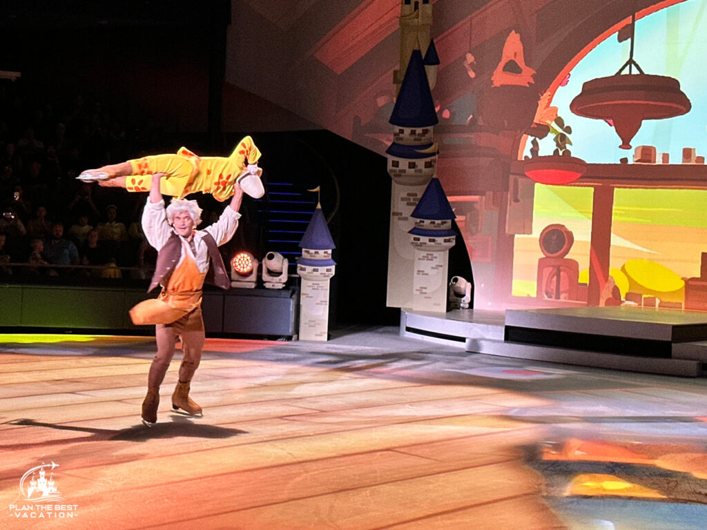 icon of the seas ice skating show with pinnochio