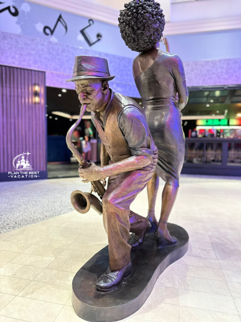 icon of the seas statues saxaphone jazz