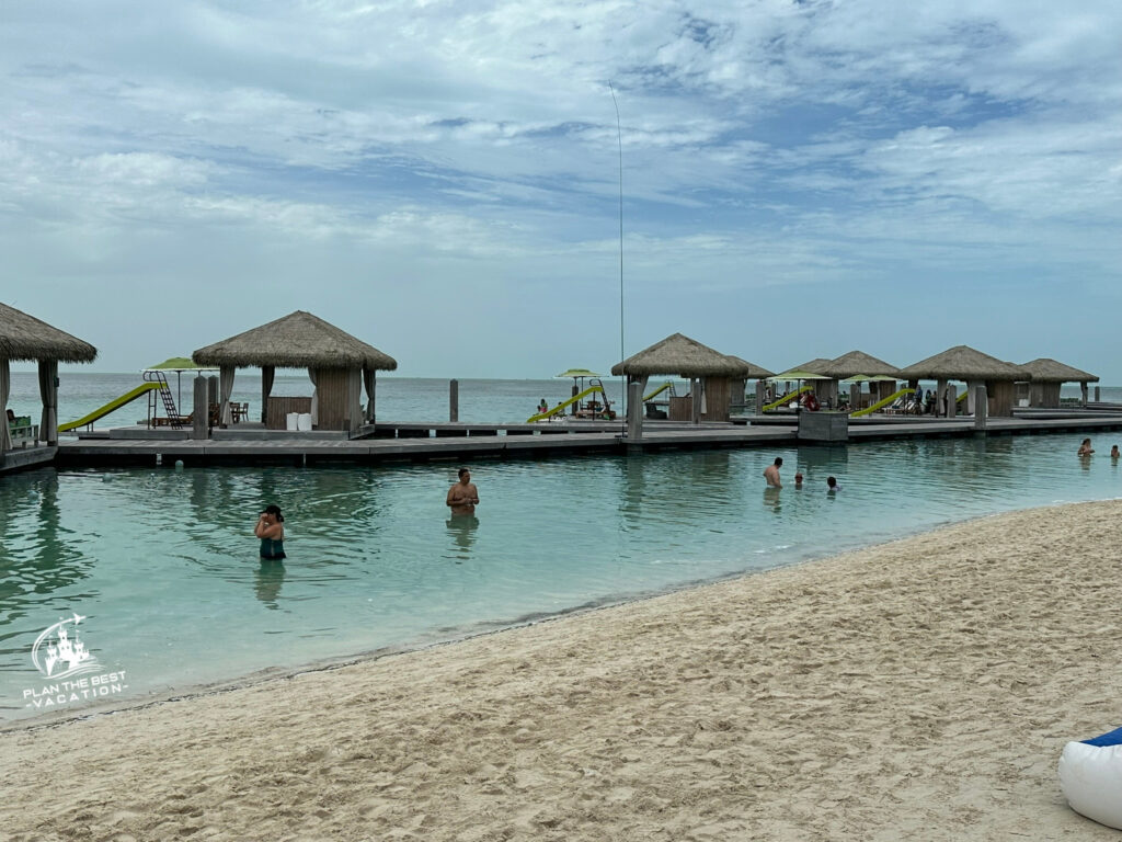 rent cabana at royal caribbean private island coco cay that has a water slide