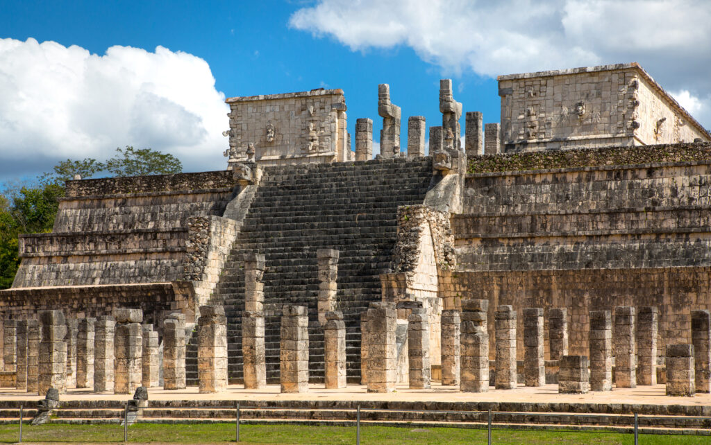 This impressive structure lies near the Great Ball Court and features a massive pyramid flanked by rows of stone warriors. The carvings depict the Maya’s military might and religious rituals. The temple also houses several sculptures and detailed murals that narrate the stories of battles and deities.