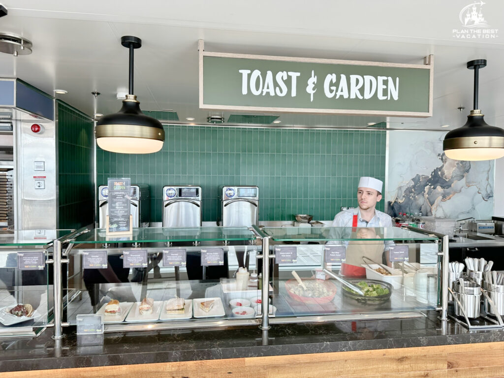 toast and garden sandwich station in the aquadome on the icon of the seas cruiseship