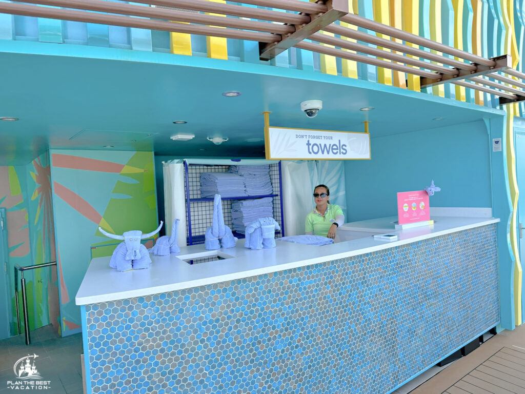 towel station on the icon of the seas