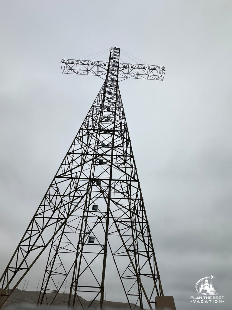 cross made out of electricity tower of Jan 2018 terrorist attack in lima peru