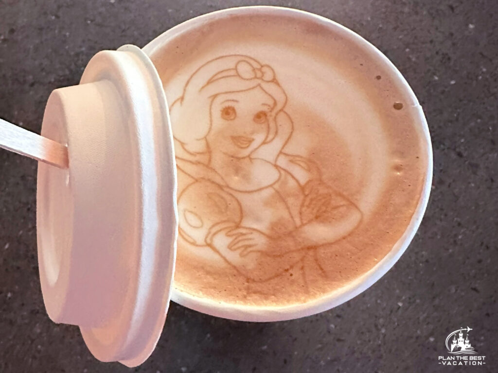 disney cruise coffee art snow white