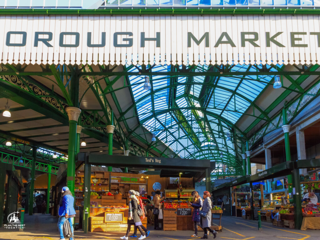 Grab a bite to eat and wander the stalls at historic Borough Market lodon uk