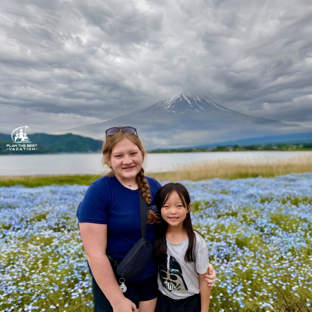 We wanted to see Mout Fuji behind the flowers and lake, visit a shrine, and see a village. So we asked our guide to prioritize those stops. If you want to go to the Mt Fuji 5th Station, you will be on the mountain for a very different interaction with Mt Fuji, but make sure you wear warm enough clothes as it gets cold.