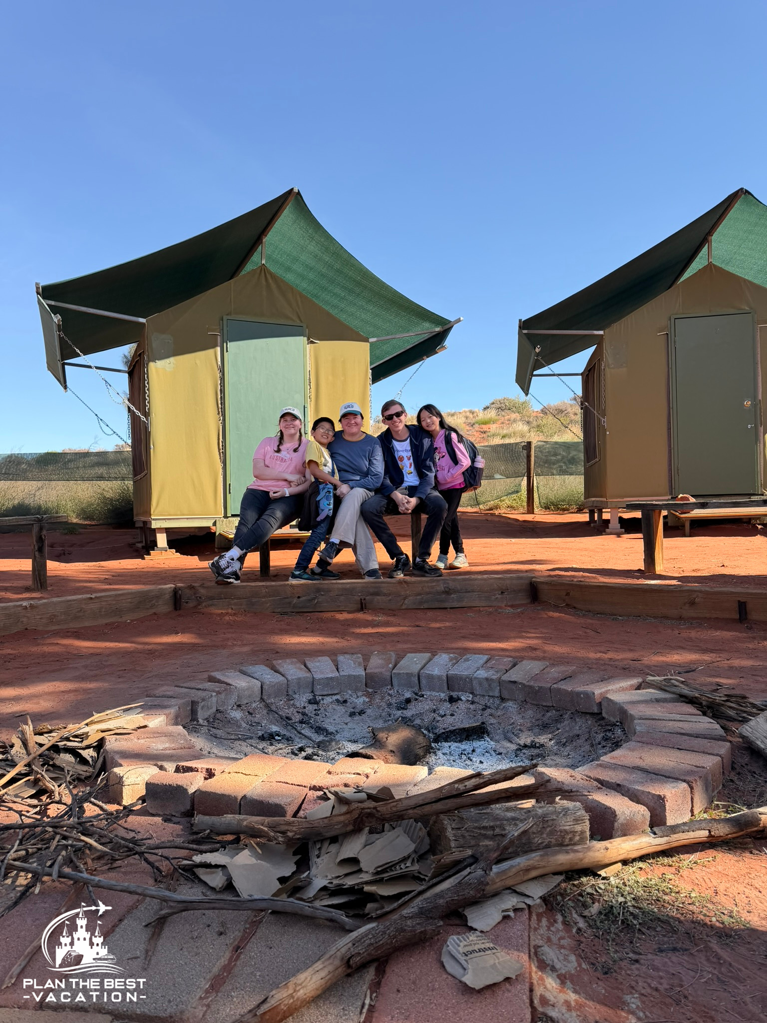 camping at ayers rock, uluru australia