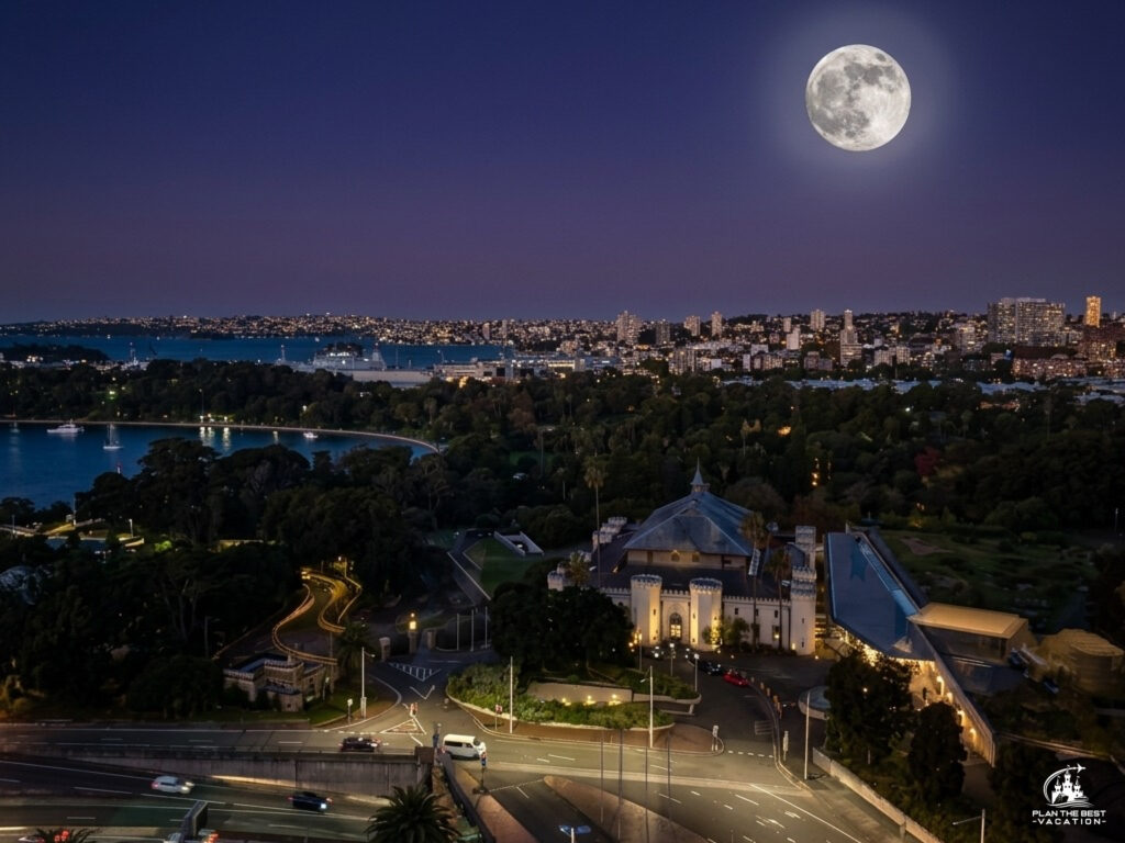 evening view of sydney harbor from hotel