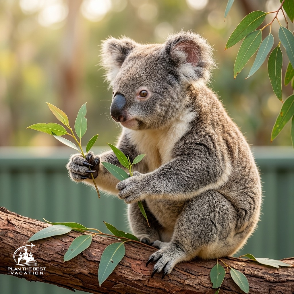koala at moonlit sanctuary melbourne australia