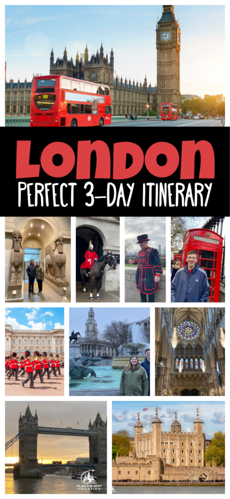 Discover the top highlights to see in London, a city brimming with history, culture, and vibrant energy. Our carefully crafted London 3-Day Itinerary will have you marveling at iconic landmarks like Parliament, Big Ben, the stunning Westminster Abbey, and the impressive changing of the guard at Buckingham Palace. Art enthusiasts will love visiting the National Gallery before diving into history at the Churchill War Rooms and the British Museum. Immerse yourself in Britain’s history at the Imperial War Museum and  the historic Tower of London. Take in the views from Tower Bridge, with a leisurely walk across London Bridge. There is so much to see and do on an amazing London Trip!