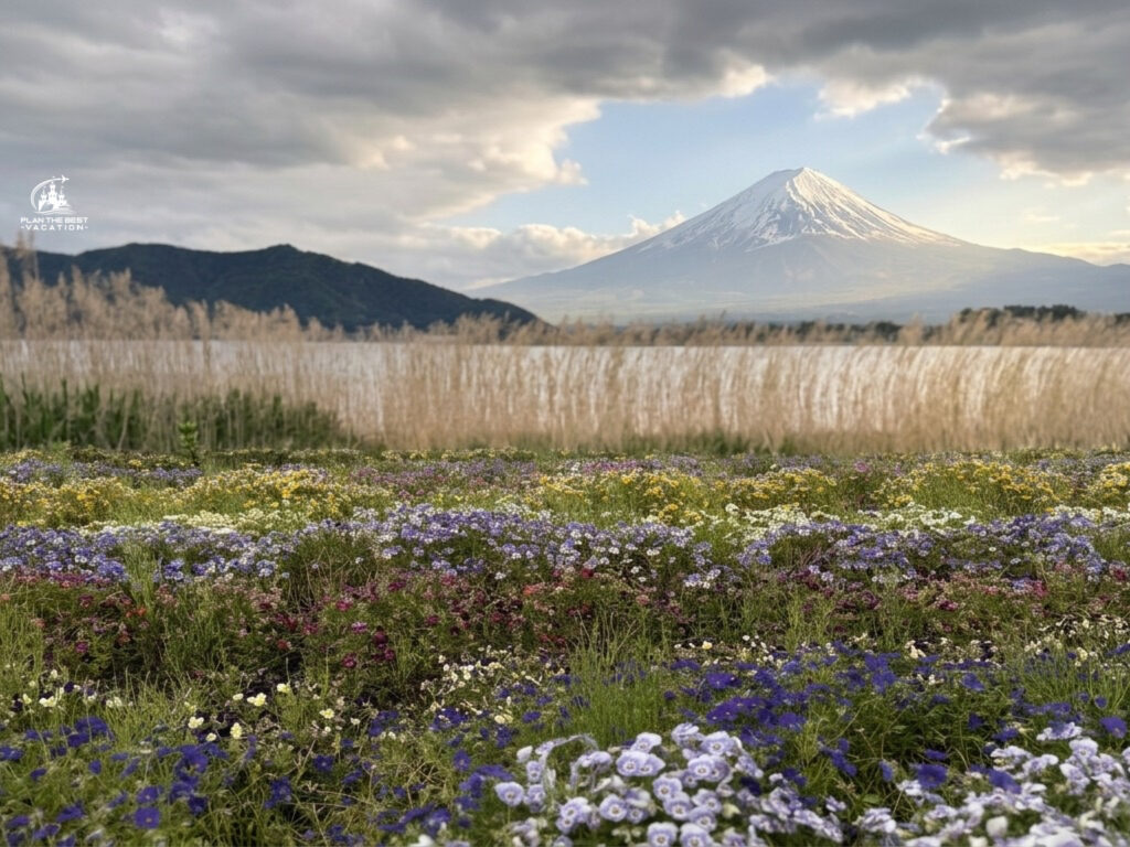 mt fuji at Lake Kawaguchiko