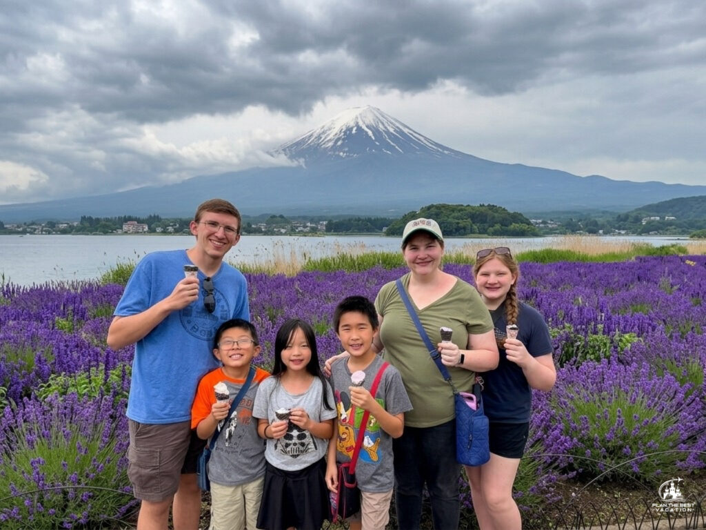 This was my favorite stop of the day! The view of Mout Fuji with the lake in front is spectacular.  As the gardens and path by the lake is maintained, the flowers change with the season and make a lovely framing of this iconic spot. This is truly a picture perfect spot of Mt Fuji to enjoy and capture to look back on.