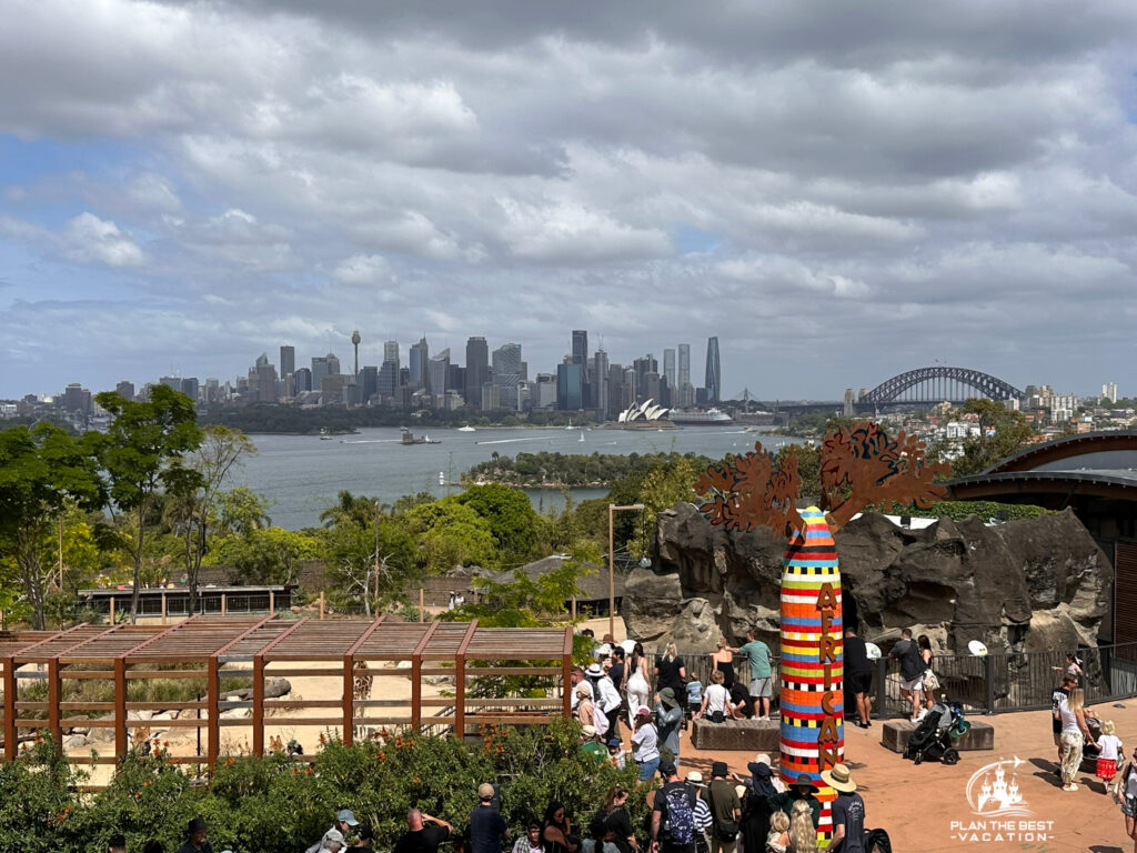 taronga zoo sydney australia with view of sydney opera house and harbor