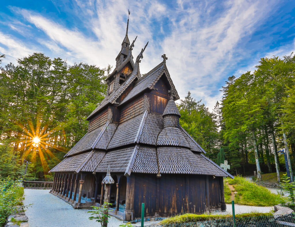 Fantoft Stave Church in bergen norway Fantoft Stave Church in bergen norway