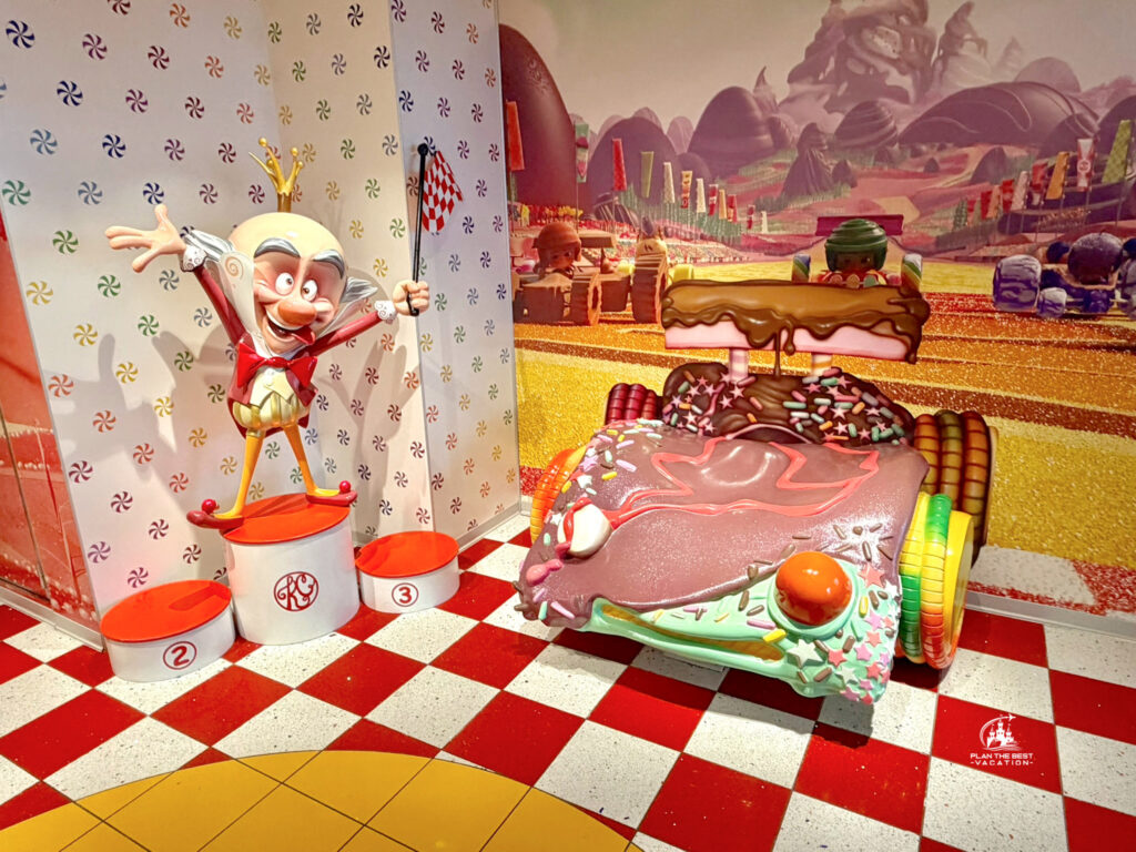 Vanellope's Sweets and Treats, a Wreck It Ralph-themed ice cream and sweet shop on Disney Dream cruise ship