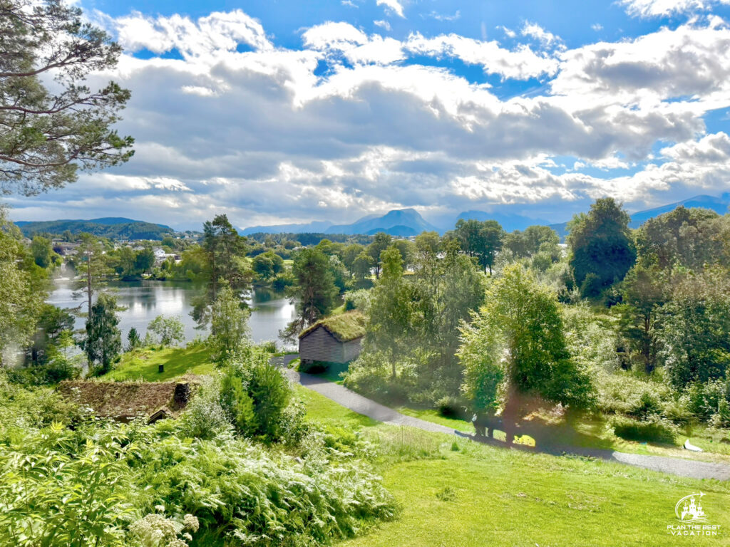 Then we headed to the real reason we booked the tour - the Sunnmøre Museum. This abolutely charming outdoor museum features more than 50 well-preserved buildings, capturing life in this Norwegian seaport town from the Middle Ages through the 20th century. beautiful sunnmore museum in alesund norway